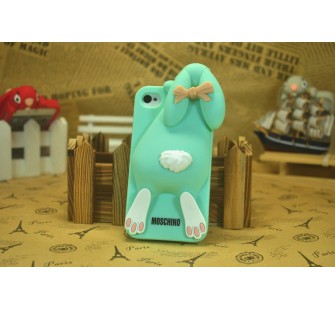 Чехол для iPhone 5/5s  Кролик Moschino Violetta Rabbit Голубой