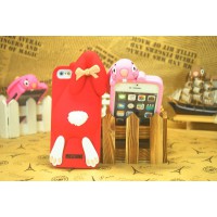 Чехол для iPhone 5/5s  Кролик Moschino Violetta Rabbit Красный