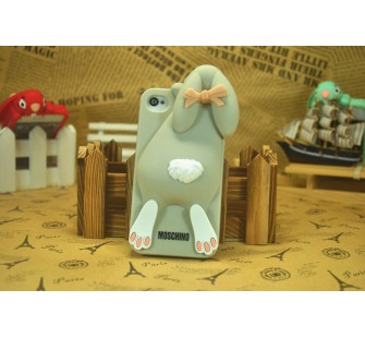 Чехол для iPhone 5/5s  Кролик Moschino Violetta Rabbit Серый