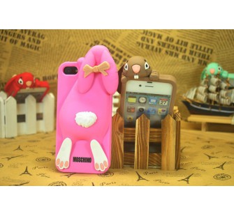 Чехол для iPhone 5/5s  Кролик Moschino Violetta Rabbit Розовый