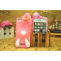 Чехол для iPhone 5/5s  Кролик Moschino Violetta Rabbit Розовый бледный