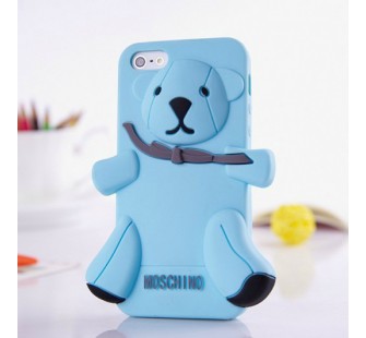 Чехол для iPhone 5 Медведь Moschino Bear Голубой