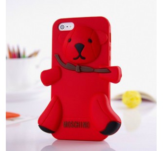 Чехол для iPhone 5 Медведь Moschino Bear Красный