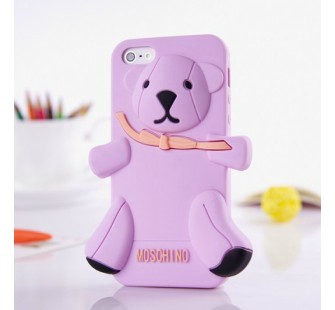 Чехол для iPhone 5 Медведь Moschino Bear Фиолетовый