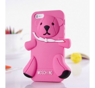 Чехол для iPhone 5 Медведь Moschino Bear Розовый бледный